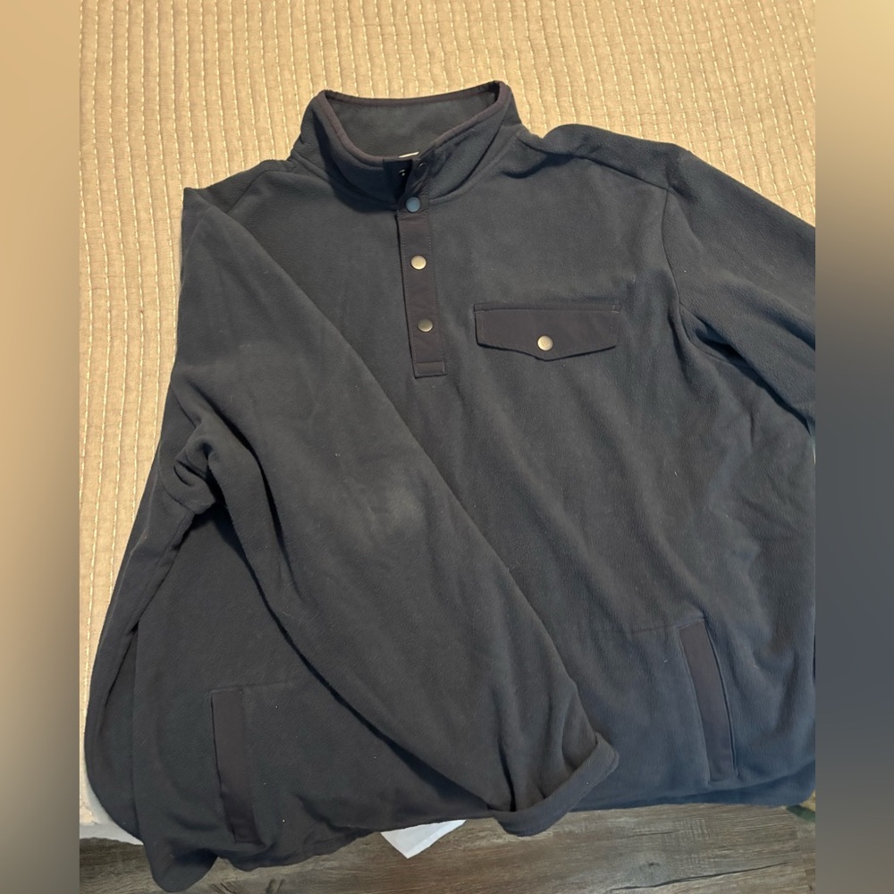 Navy Duluth Trading Pullover Fleece Jacket